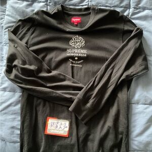Supreme Black Graphic Long Sleeve Tee